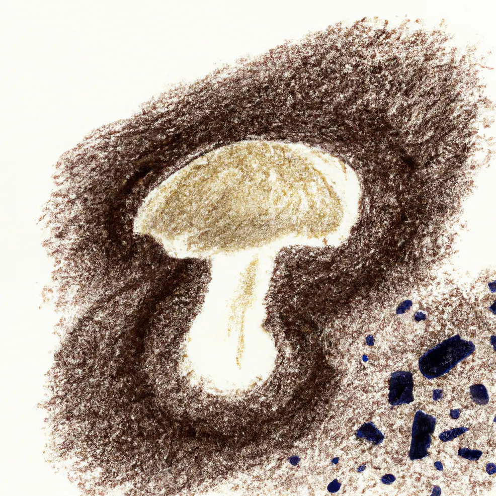 Gljiva u talogu od kafe u šolji